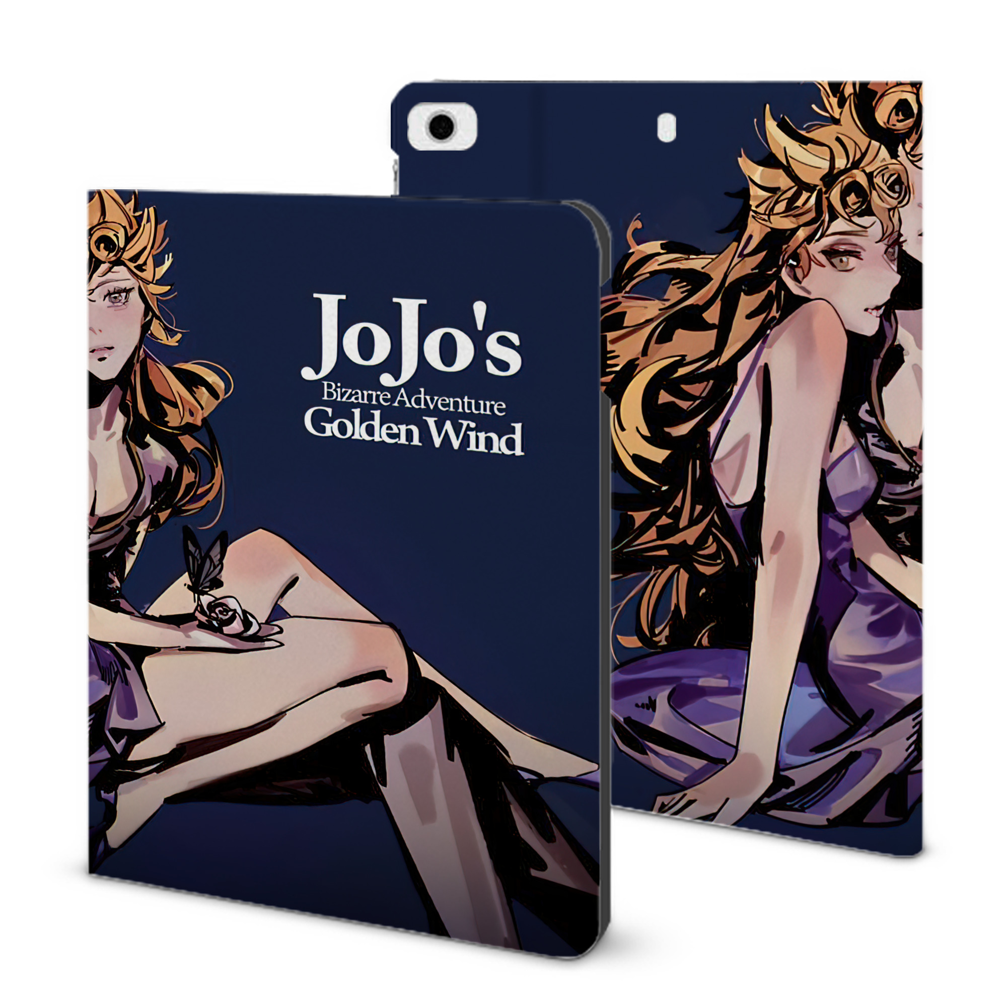 （画像用） ジョジョの奇妙な冒険 JoJo's Bizarre Adventure IPad ケース ブック型 PUレザー TPU 耐衝撃 軽量 薄型 ペン収納なし 全面保護 IPad 各モデル対応